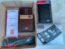 Misc Treasure Lot Incl Manicure Set, Wallet, Suspenders and More