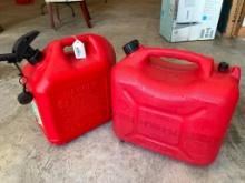 Two Large Plastic Gas Cans