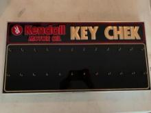 Metal Kendall Motor Oil Key Chek Board