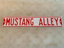 Metal "Mustang Alley" Sign