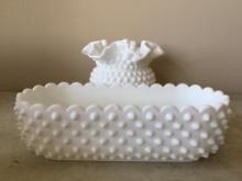 Collection of 2 Milk Glass Pieces