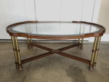 Wooden and Glass Table Coffee Table