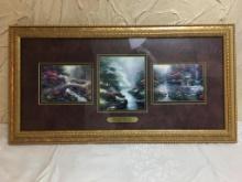 Framed Thomas Kincade Accent Prints "Peaceful Retreats" w/Certificate of Authenticity