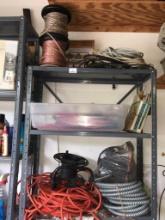 Garage Shelf Contents Incl Electric Cord, Wiring and More
