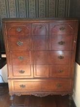 Antique Chest of Drawers w/Five Drawers on Casters