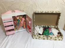 Two Piece Lot of Dolls and Doll Clothes