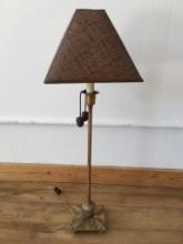 Metal Lamp with Acorn Accents