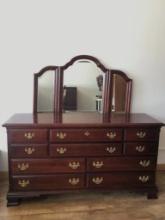 Sumter Cabinet Co., Mahogany Finish Dresser w/Beveled Mirror