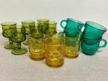 Collection of Colorful Glassware
