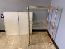 Rolling Utility Cart and Metal 6 Ft Table