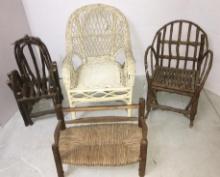 Set of Four Doll Chairs