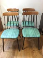 Set of Four Mid Century Dining Chairs by Howell Modern Metal Furniture