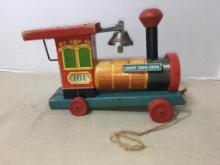 Vintage Fisher Price Looky Chug Chug Train Wooden Pull Toy