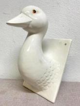 Vintage Porcelain Goose Head Wall Hanging Piece