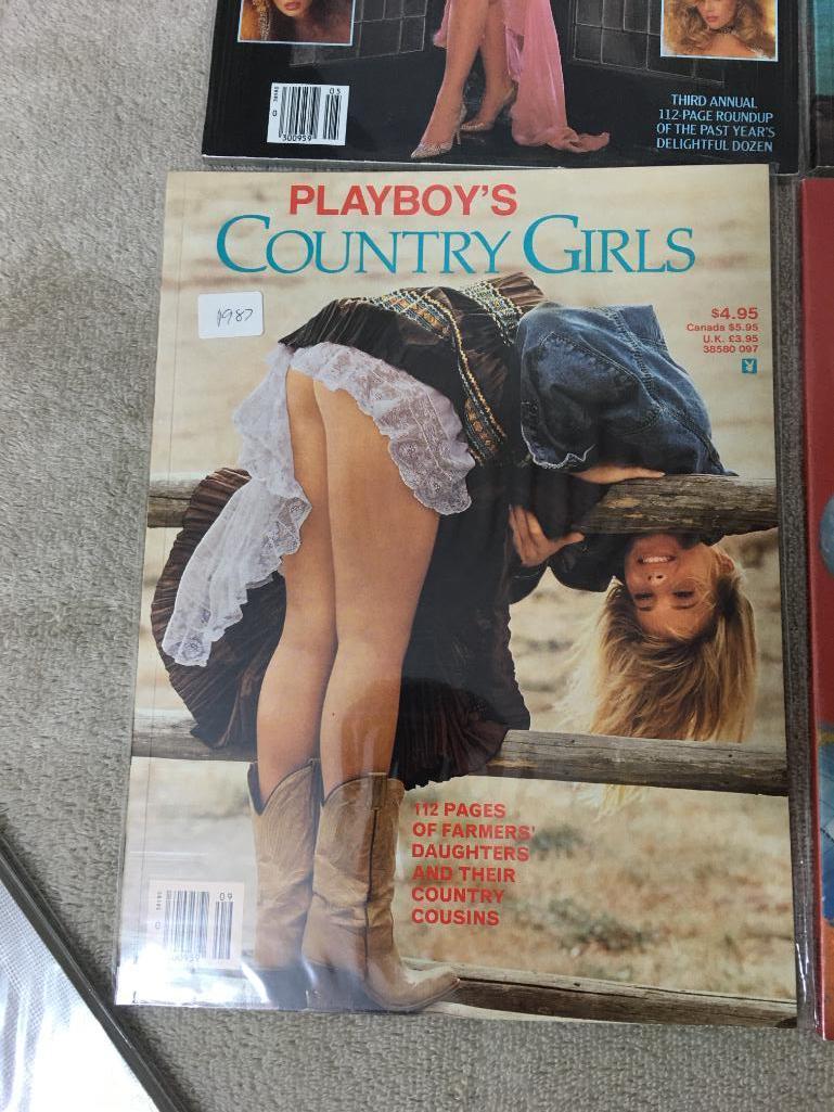 Eight Vintage Playboy Magazines 1987 - Like New Condition