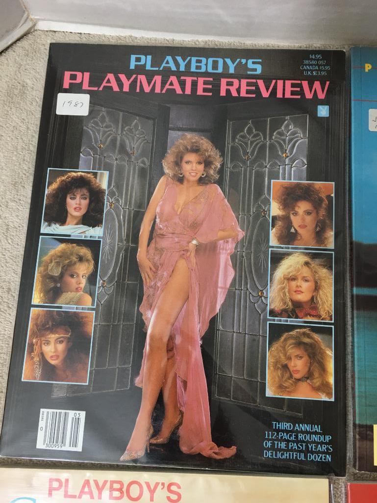 Eight Vintage Playboy Magazines 1987 - Like New Condition