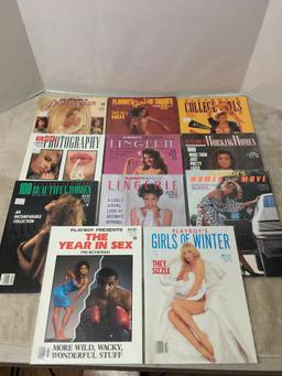 Eleven Vintage Playboy Magazines 1988 - Like New Condition