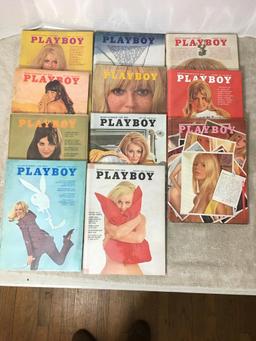 Eleven Playboy Magazines 1969 - Like New Condition