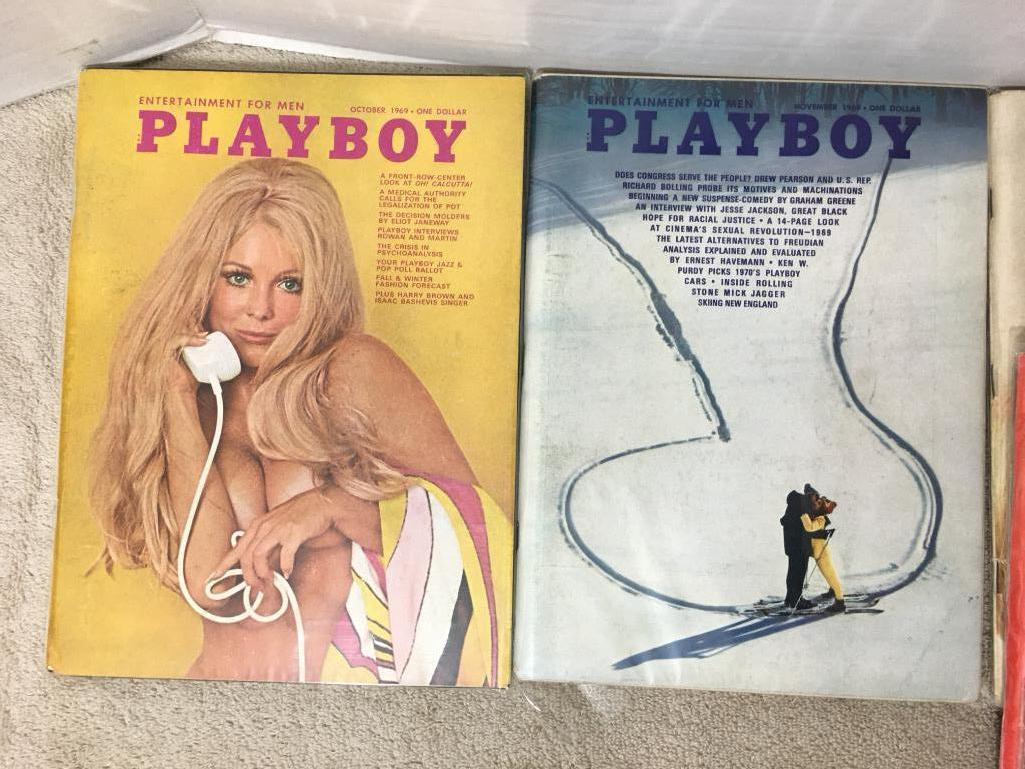 Eleven Playboy Magazines 1969 - Like New Condition