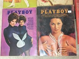 Ten Vintage Playboy Magazines 1970 - Like New Condition