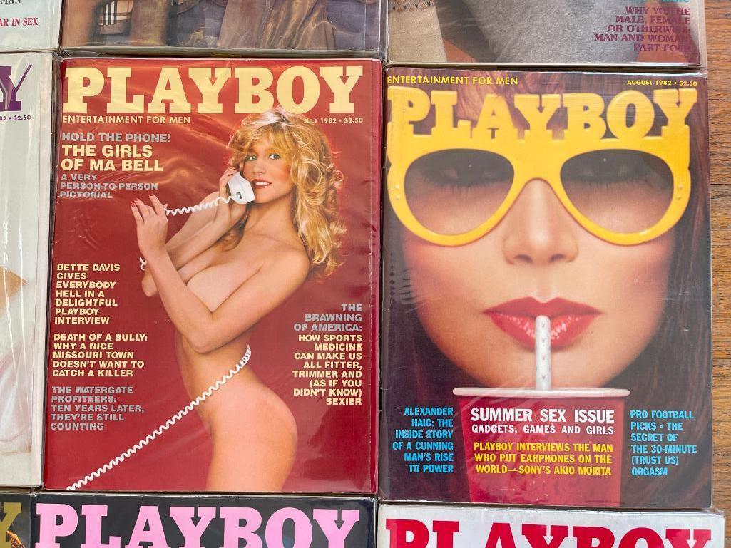 Vintage Playboy Magazines - Complete Set 1982 - Like New Condition