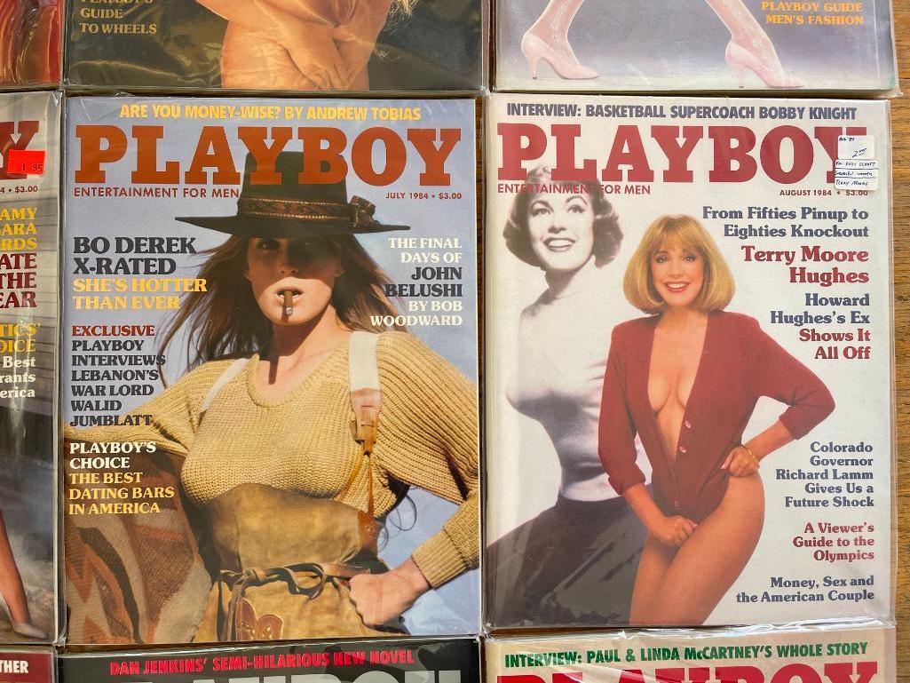 Vintage Playboy Magazines - Complete Set 1984 - Like New Condition
