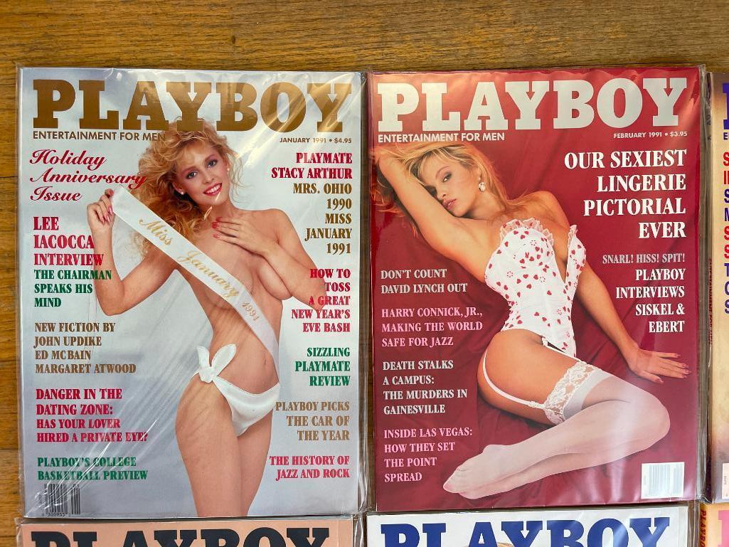 Vintage Playboy Magazines - Complete Set 1991 - Like New Condition