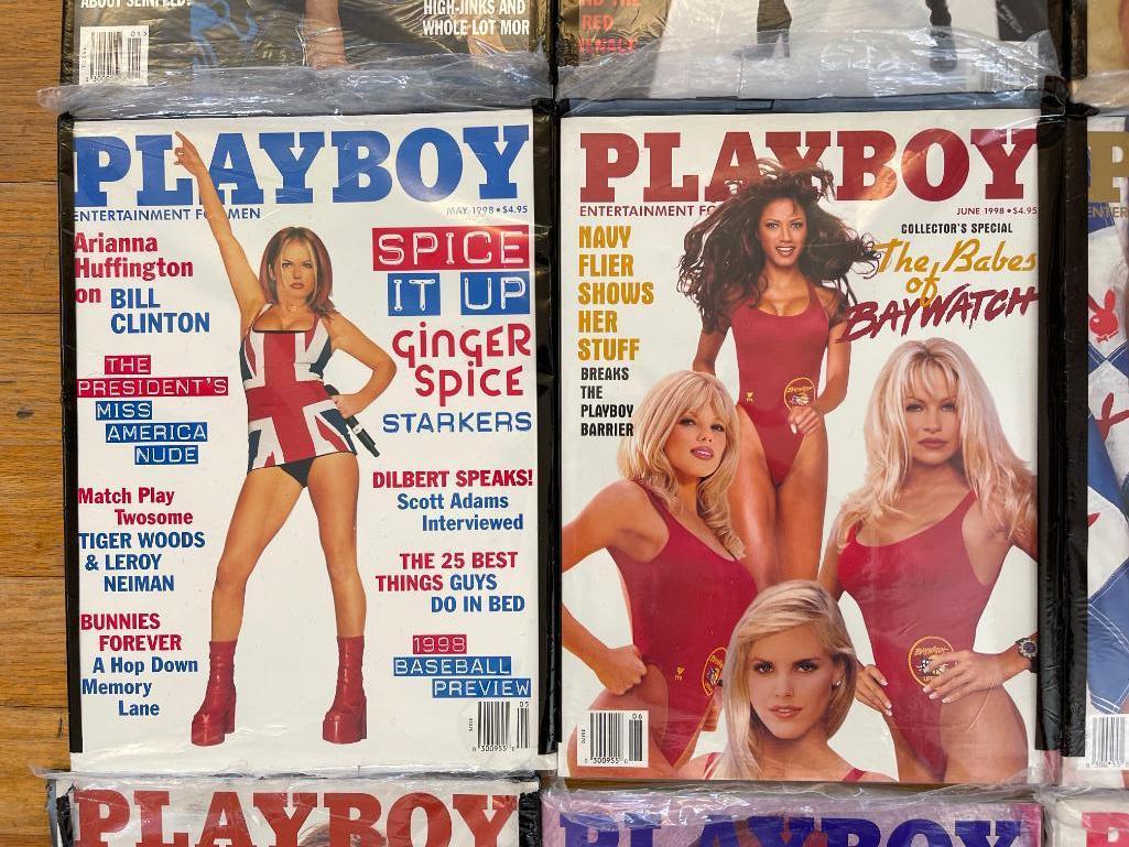 Vintage Playboy Magazines-Conplete Set 1998 - Like New Condition