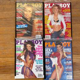 Four Playboy Magazines January - March 2003 - Like New Condition