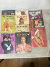 Ten Vintage Playboy Magazines 1970 - Like New Condition
