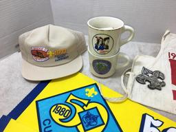 Misc Boy Scout Lot Incl Hat, Mugs, Pennants and More