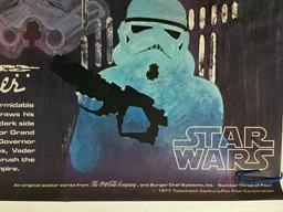 Vintage Star Wars Darth Vader Poster by Coca Cola 1977