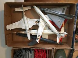 Six Flats of Scale Model Planes, Ships and More