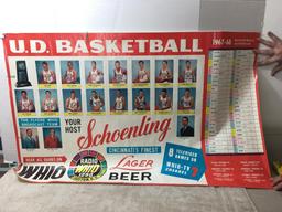 UD Basketball Schedule Poster 1967-1968