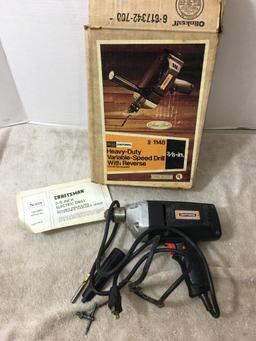 Vintage Sears Craftsman 3/8 inch Electric Drill Model #315.11480