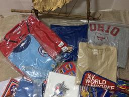 Misc Boy Scout Treasure Lot Incl T-Shirts, Patches, Scarves and More