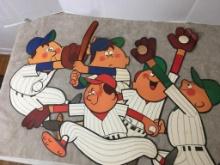 Group of Paper Baseball Players