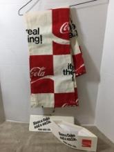 Coca Cola Bellbottom Pants Size M and Paper Hats