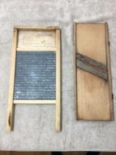 Vintage National Washboard Co Lingerie Washboard and Cabbage Slicer