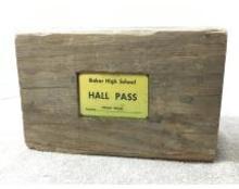 Vintage Baker High School "Hall Pass" Log by Teacher Philip Adkins Fairborn, OH