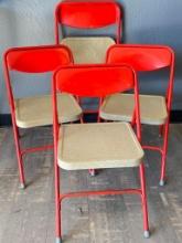 Set of 4 Samsonite Youth Metal Chairs