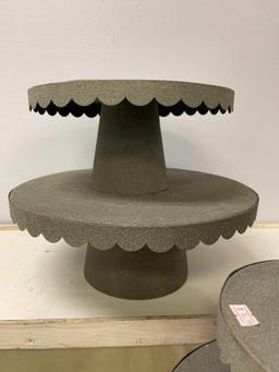 Group of Thin Metal Cake Stands