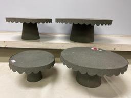 Group of Thin Metal Cake Stands