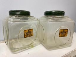 Group of 2 Glass Jars