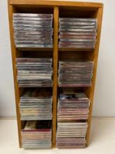 Group of Sealed CDs and Wooden Case