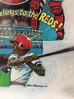 Vintage Cincinnati Reds World Champions Poster 1975