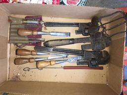 Misc Tool Lot Incl Wrenches, Chisel Tools, Hand Saws and More (Garage)