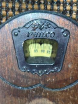 Original Philco Wood Cathedral Radio Model 50 1930's