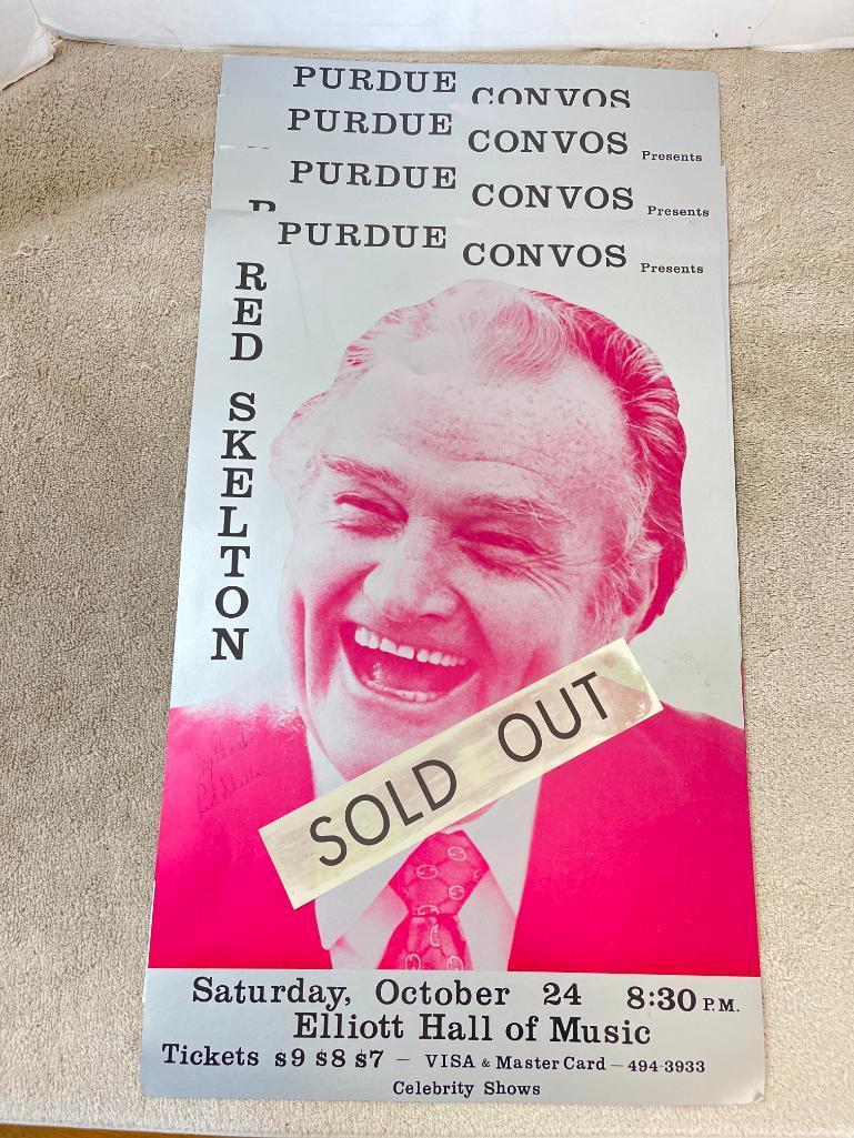 Red Skelton Purdue Concert "Sold Out" Poster Elliott Hall of Music