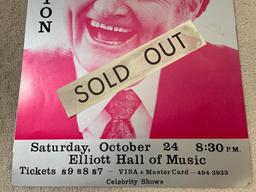 Red Skelton Purdue Concert "Sold Out" Poster Elliott Hall of Music